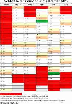 Schließzeiten 2026